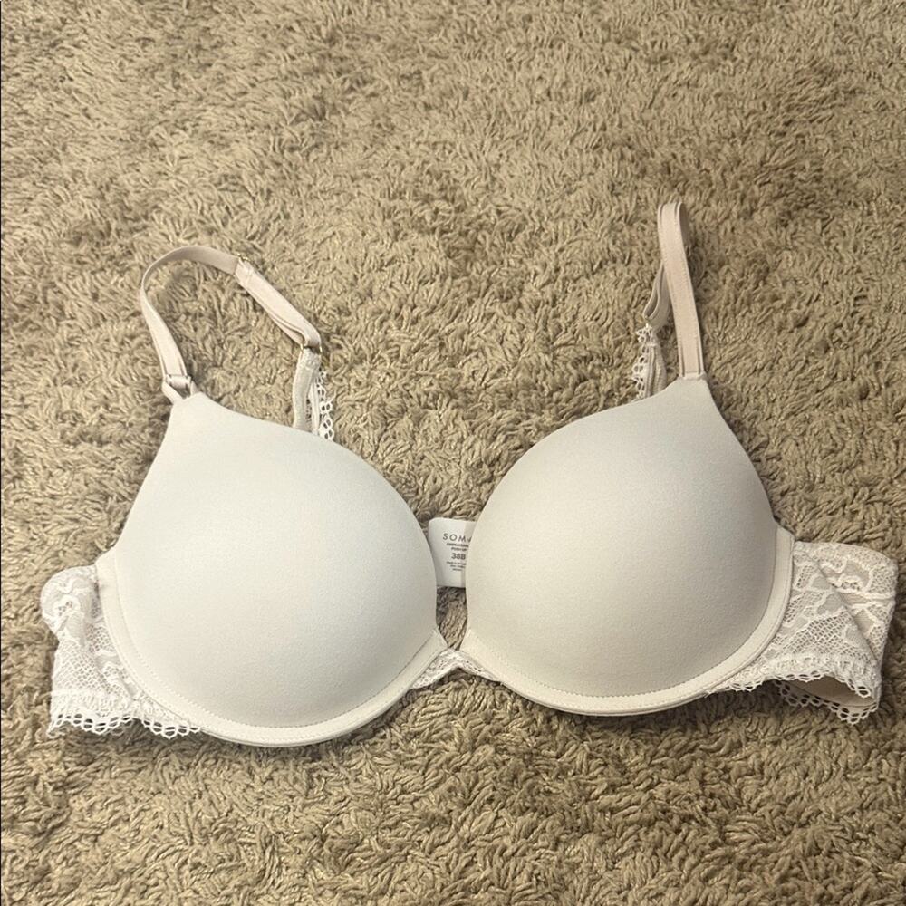 Soma Cream Lace Fully Padded Bra Size 38B